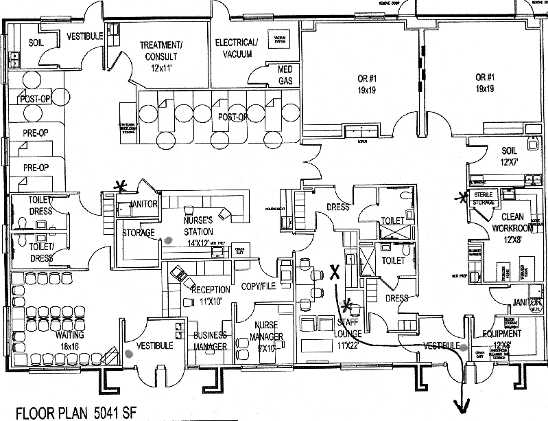 Surgery Center Case Study 2 Surgical Center Case Study Floor Plan